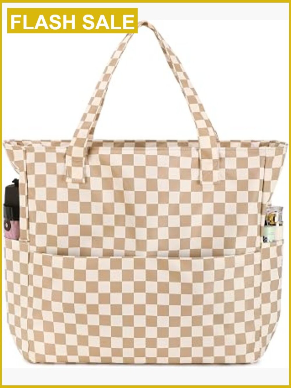 Extra Large Waterproof Beach Tote Bag with Wet Compartment, Travel Weekender